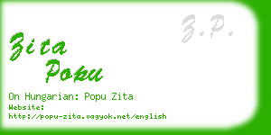 zita popu business card